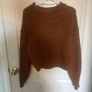 Brown cropped sweater size medium
